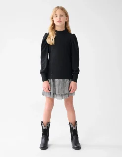 Embroidery Top Zwart