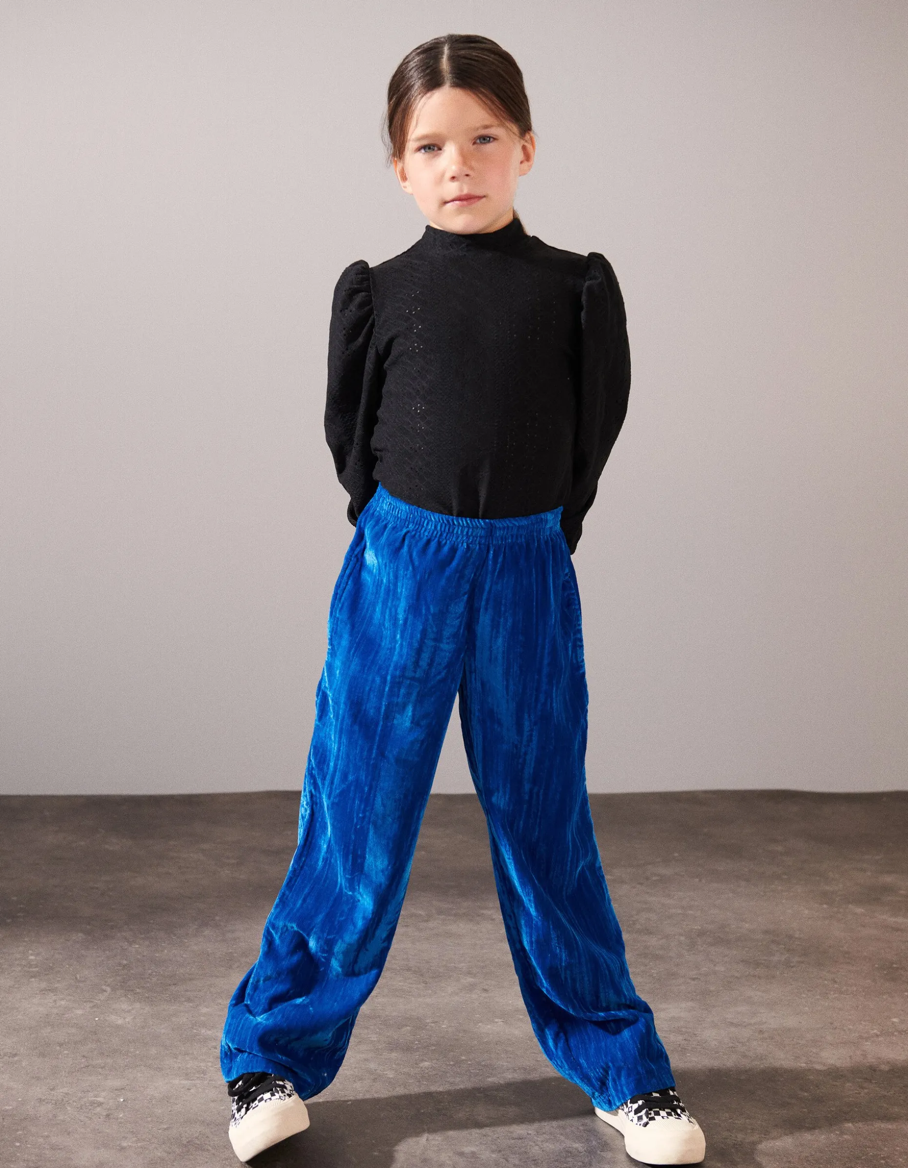 Embroidery Top Zwart