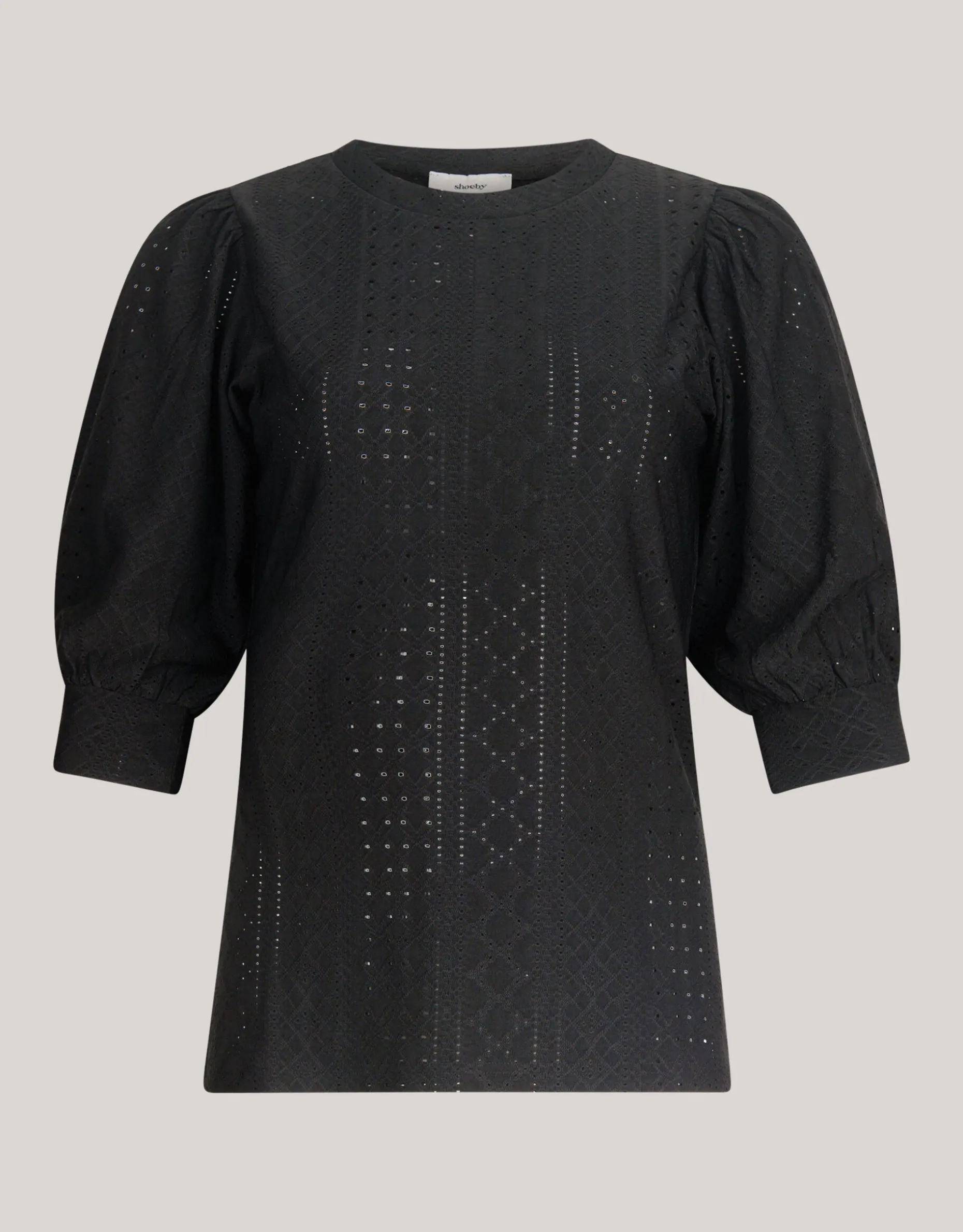 Embroidery Top Zwart