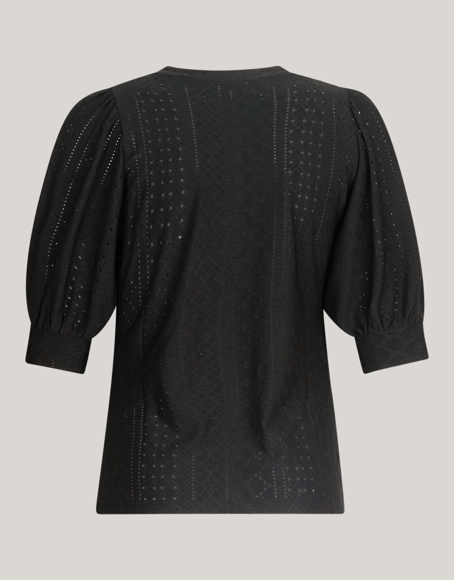Embroidery Top Zwart