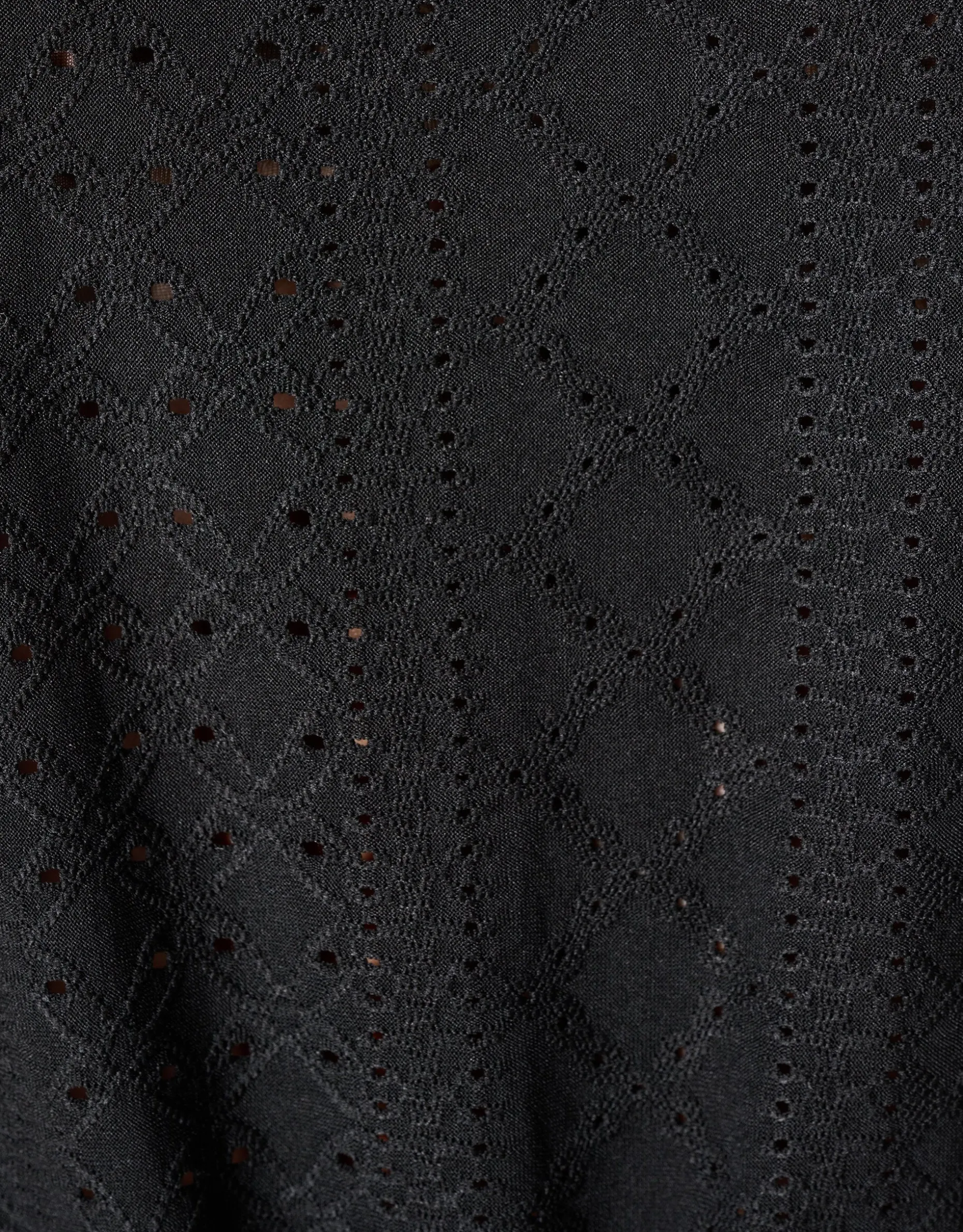 Embroidery Top Zwart