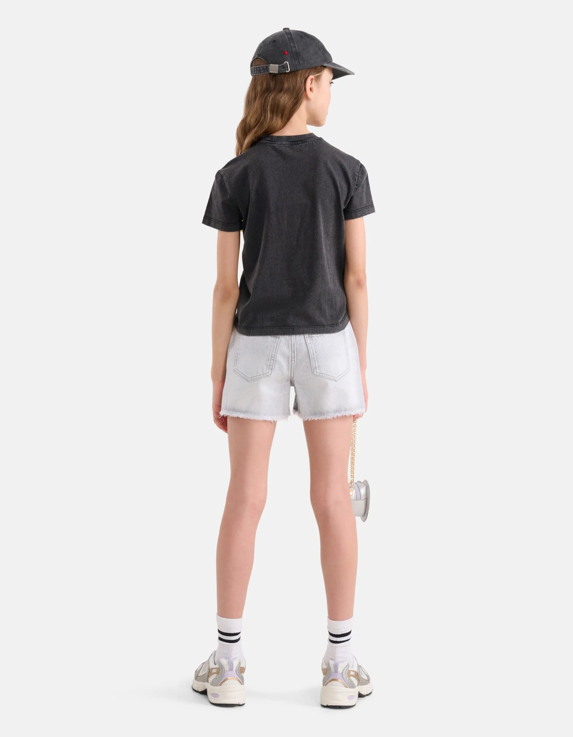 Embroidery T-shirt Donkergrijs