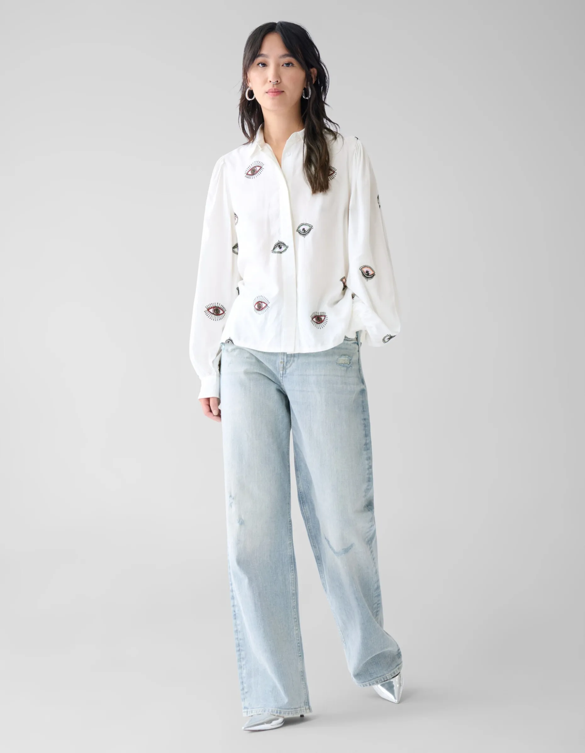 Eye Embroidery Blouse Wit By Fred