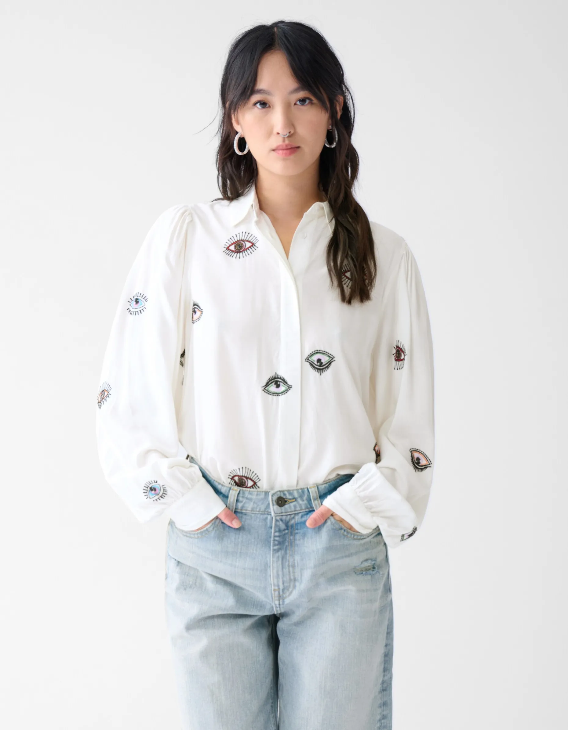 Eye Embroidery Blouse Wit By Fred