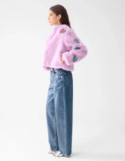 Fake Fur Jas Lichtpaars By Lizzy