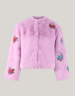 Fake Fur Jas Lichtpaars By Lizzy