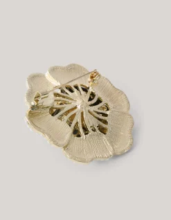 Fancy Bloem Broche Zwart