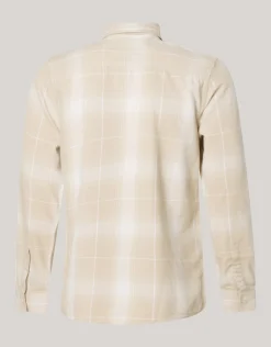 Flanel Ruiten Overhemd Beige