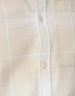 Flanel Ruiten Overhemd Beige
