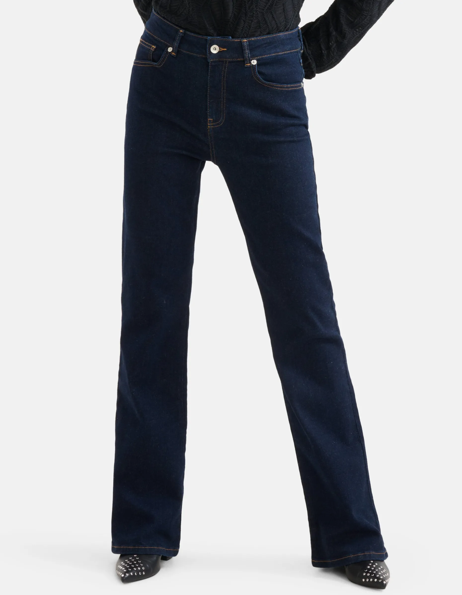 Flared Jeans Donkerblauw