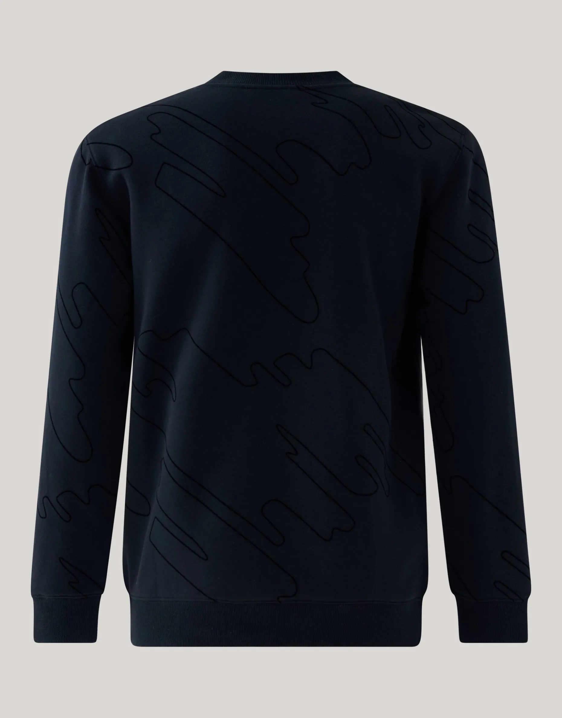 Flock Print Sweater Zwart