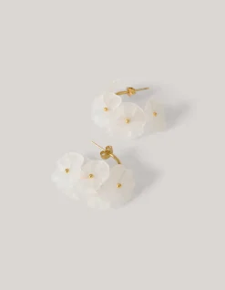 Flower Hoops Wit