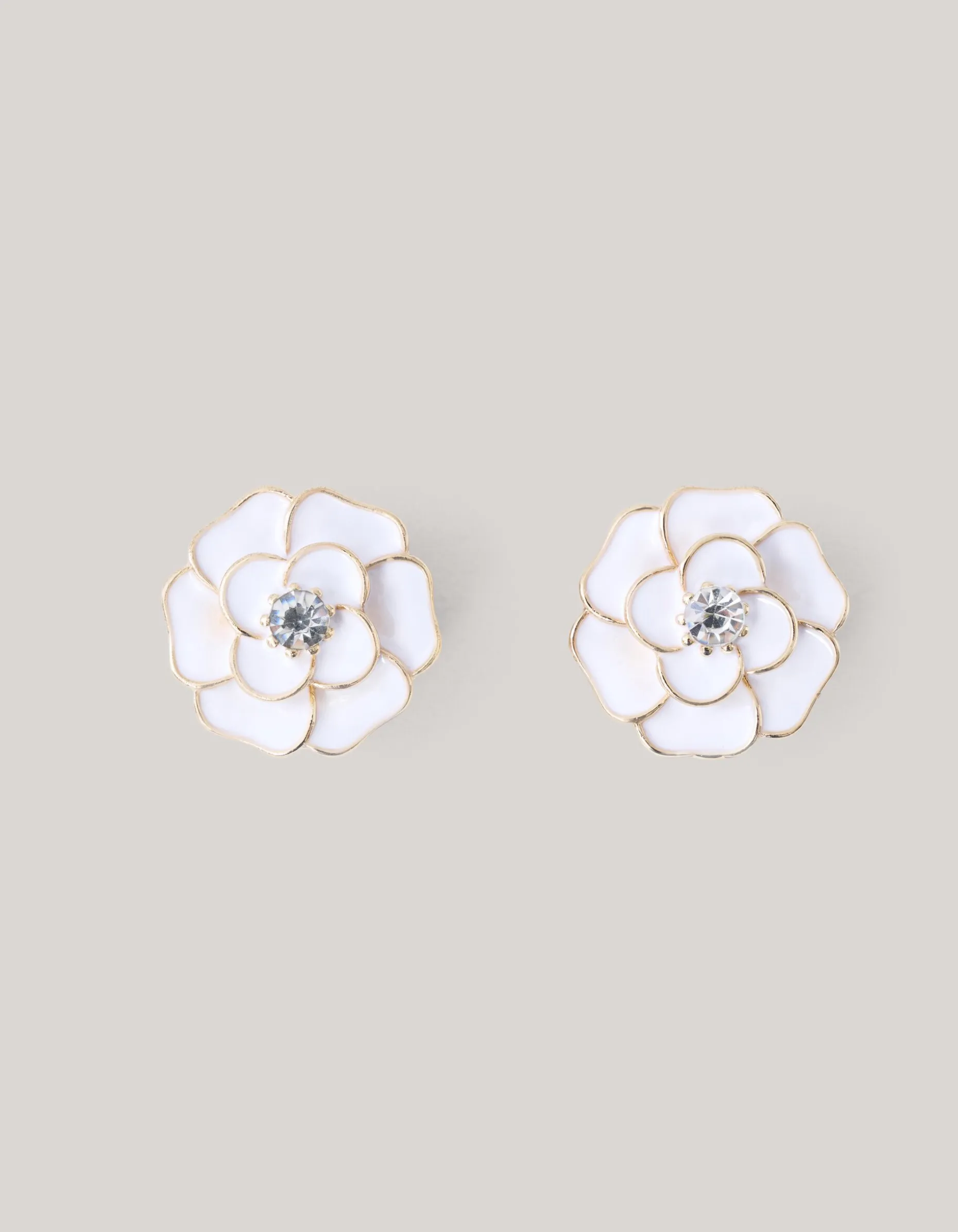Flower Knopen Clips Wit