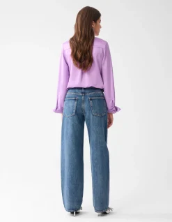 Foil Barrel Fit Jeans Mediumstone By Lizzy
