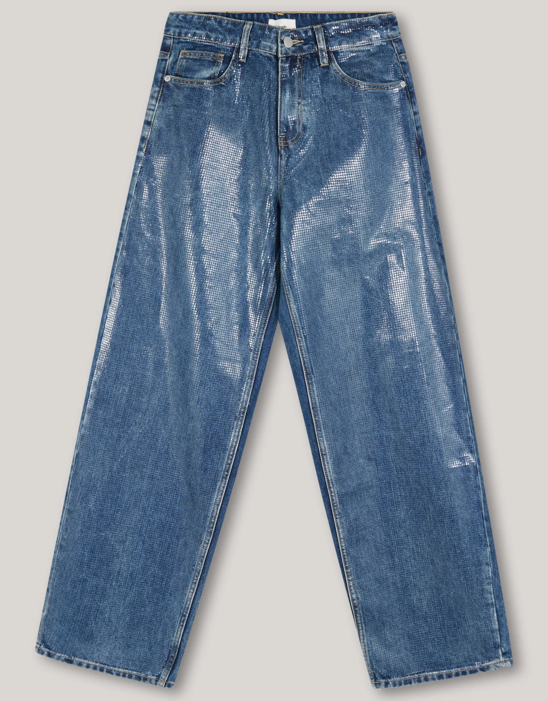 Foil Barrel Fit Jeans Mediumstone By Lizzy