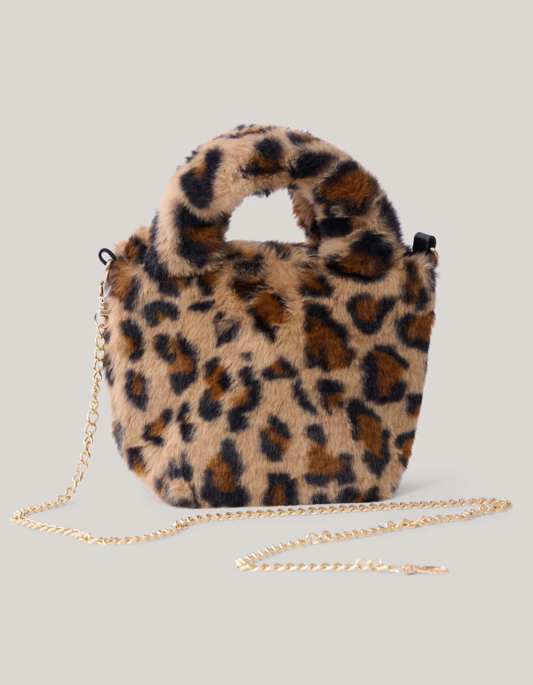 Furry Leopard Tas Bruin