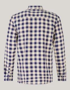 Geblokt Overhemd Donkerblauw