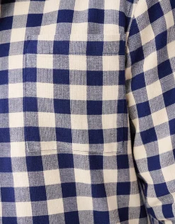 Geblokt Overhemd Donkerblauw