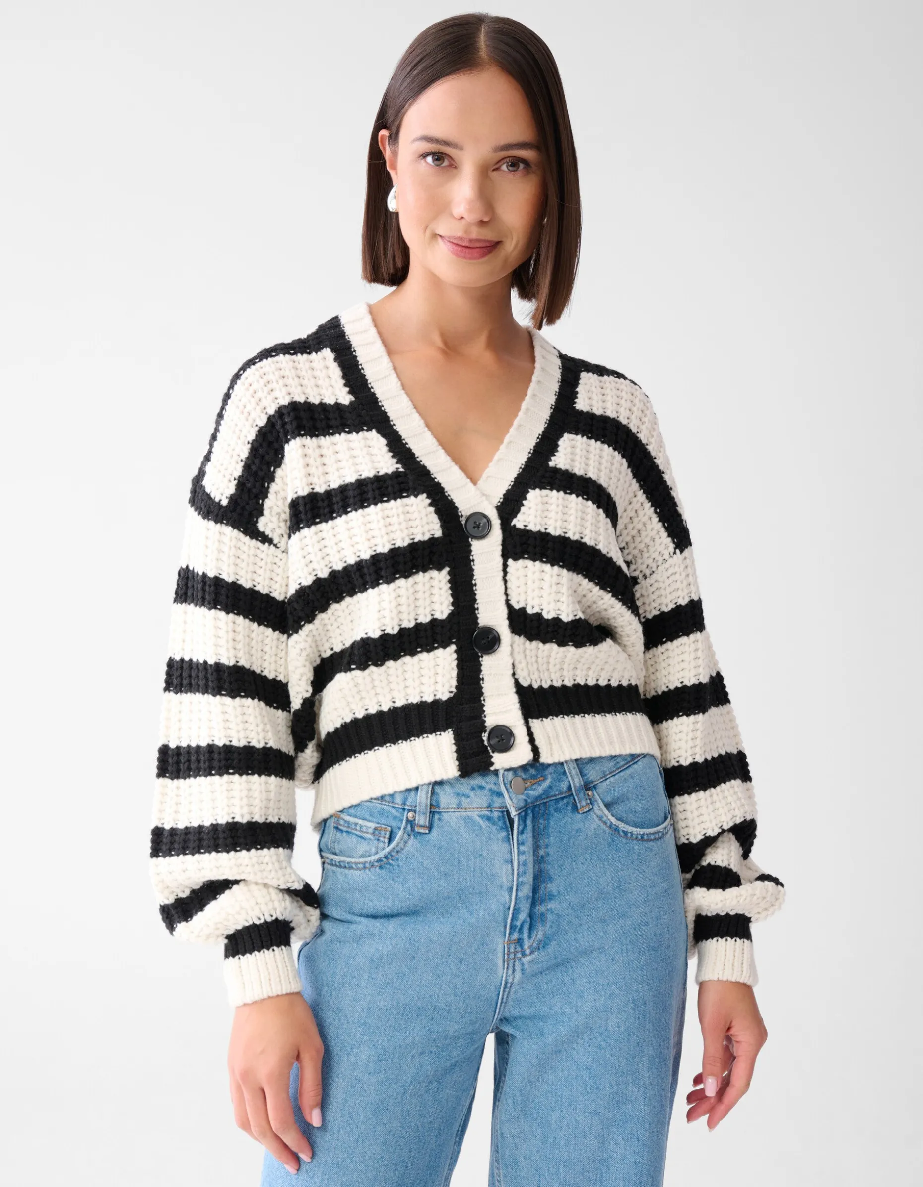 Gestreept Vest Zwart/Wit