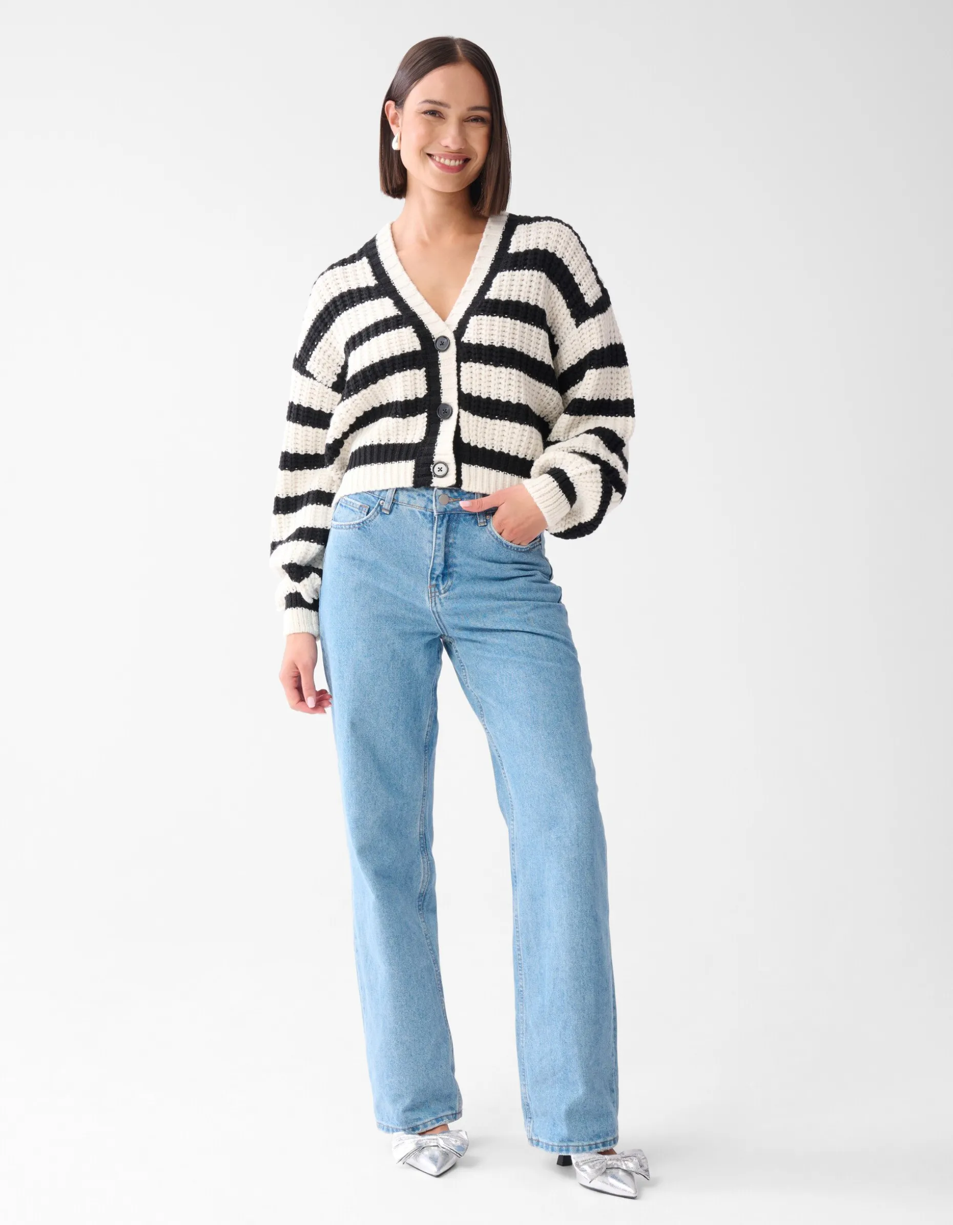 Gestreept Vest Zwart/Wit
