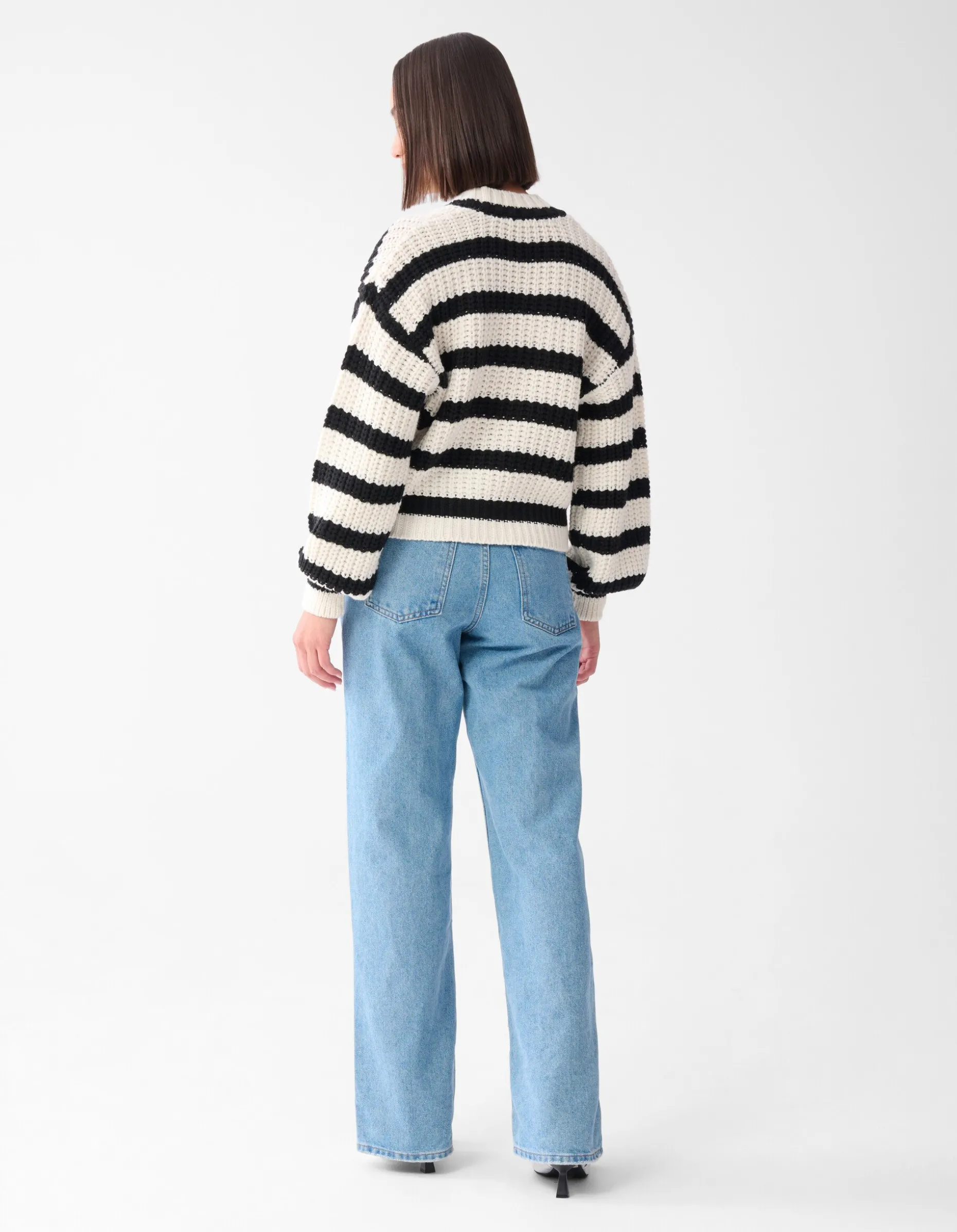 Gestreept Vest Zwart/Wit