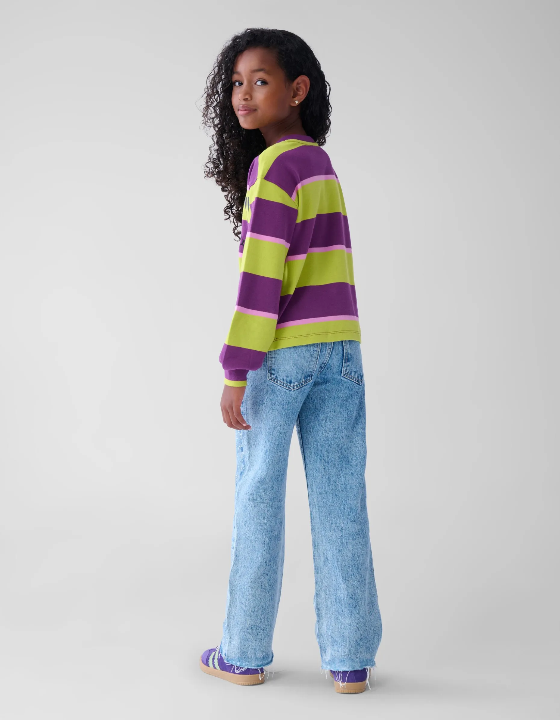 Gestreepte Longsleeve Paars