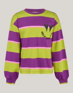 Gestreepte Longsleeve Paars