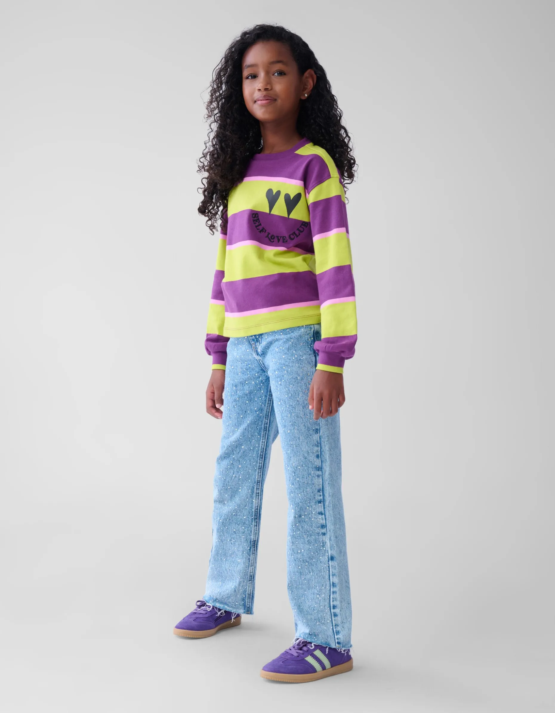 Gestreepte Longsleeve Paars