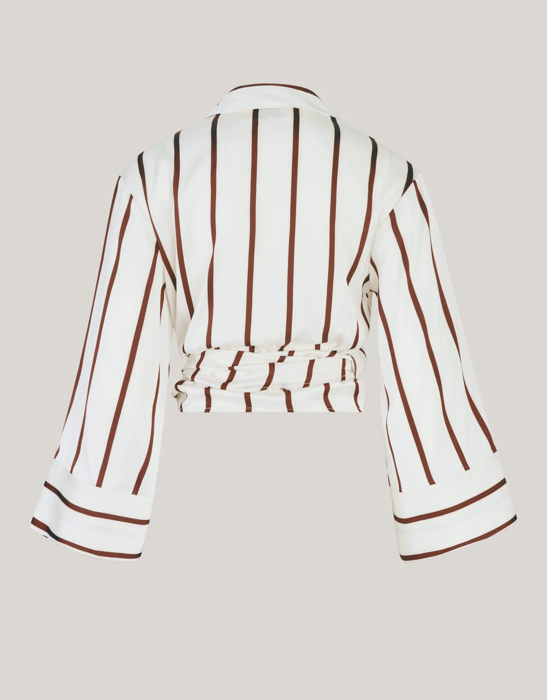 Gestreepte Overslag Blouse Wit By Mieke