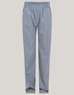 Gestreepte Strass Pantalon Grijs