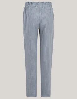 Gestreepte Strass Pantalon Grijs
