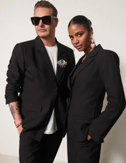 Getailleerde Blazer Zwart By Fred