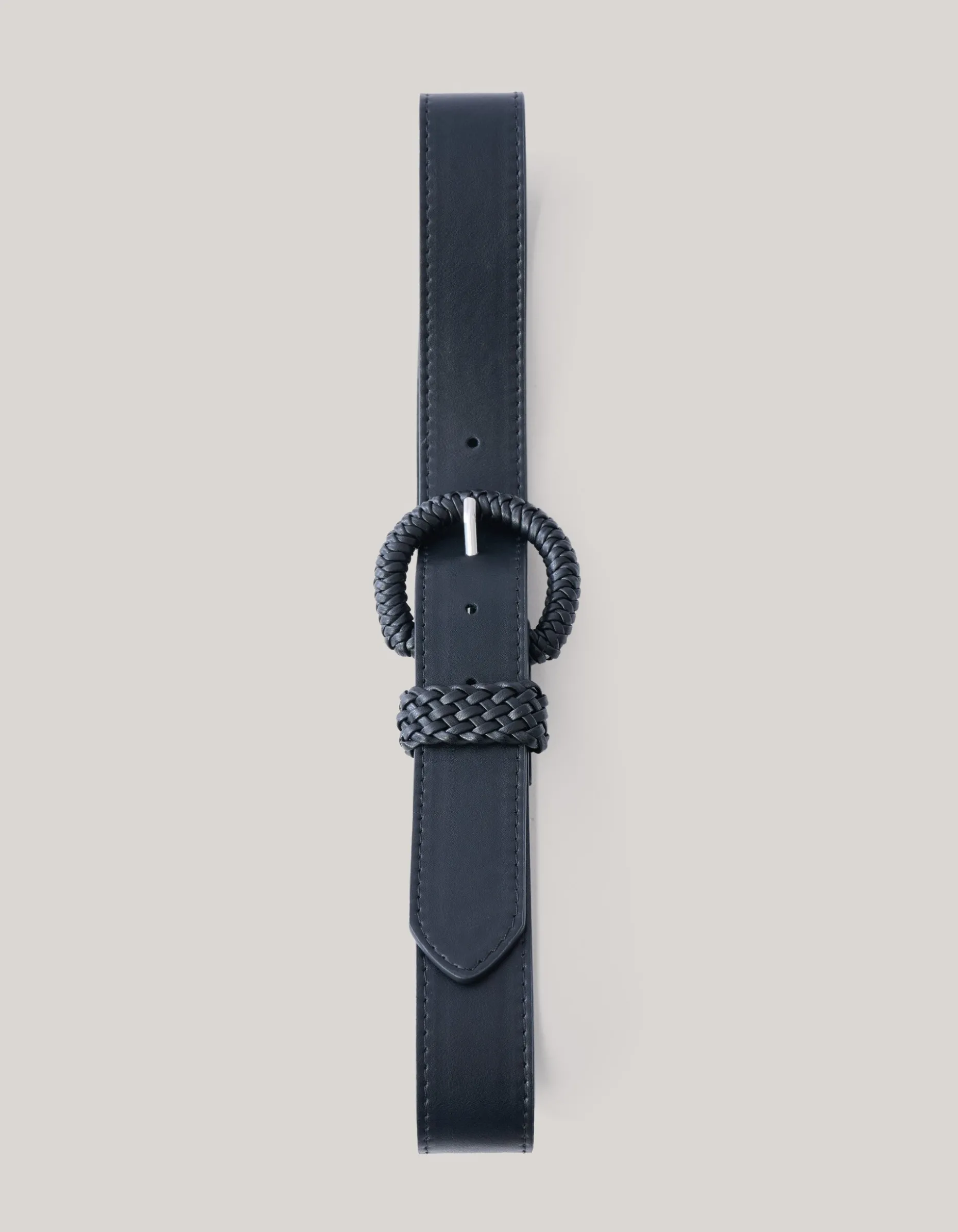 Gevlochten riem Zwart