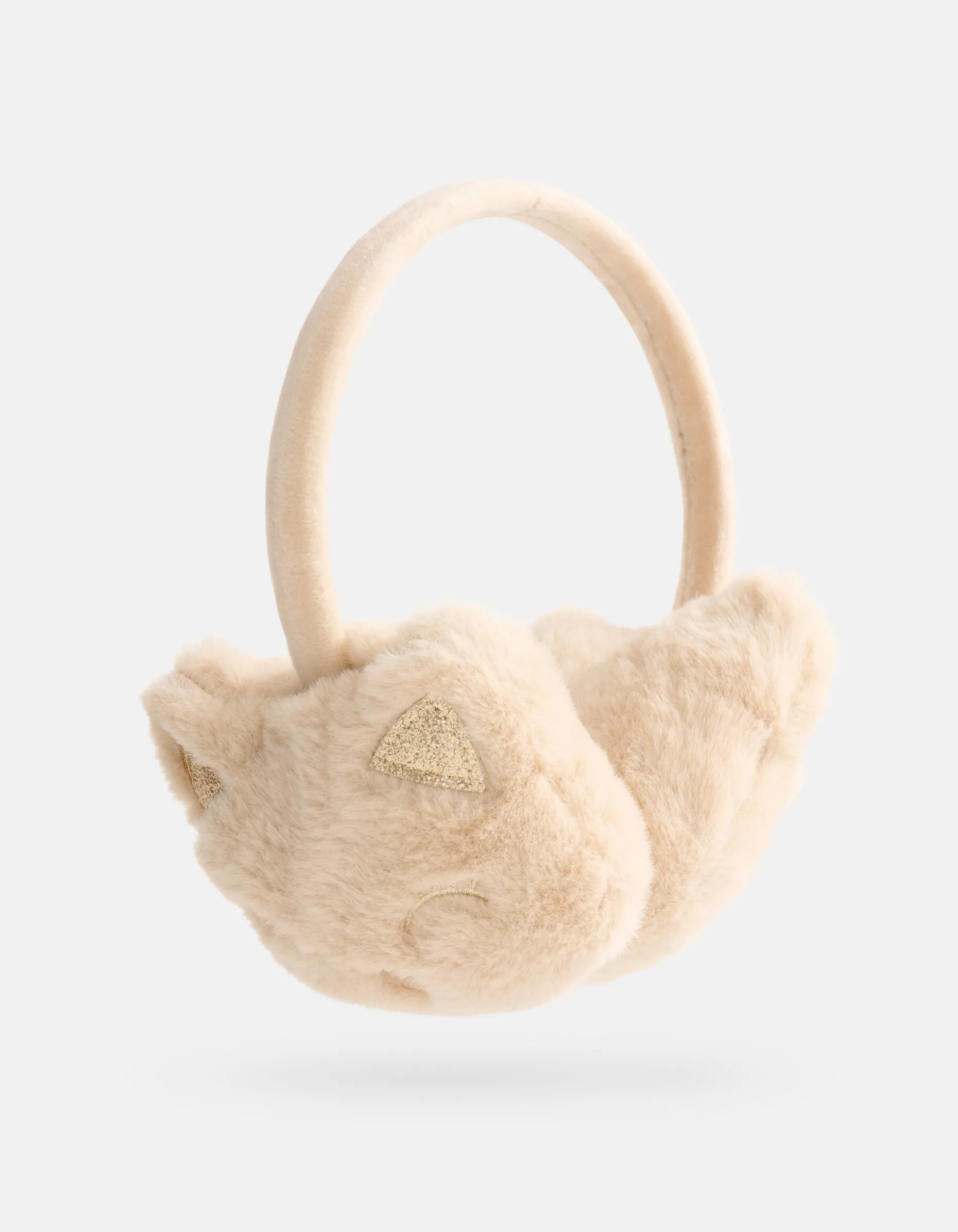 Glitter Fur Oorwarmers Beige