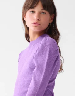 Glitter Gebreide Top Paars