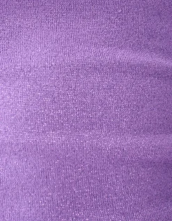 Glitter Gebreide Top Paars