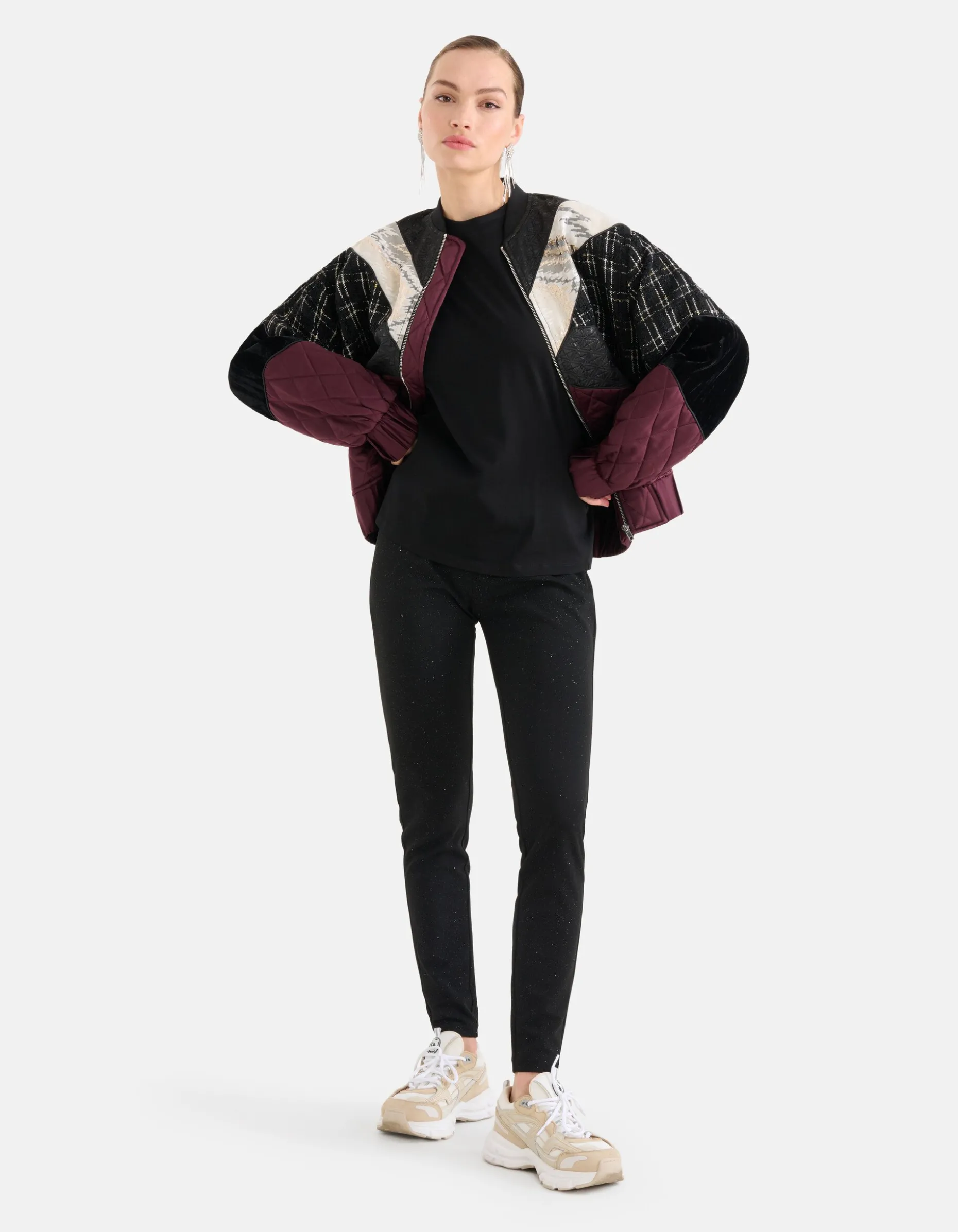 Glitter Legging Zwart