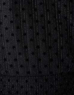 Glitter Mesh Jurk Zwart