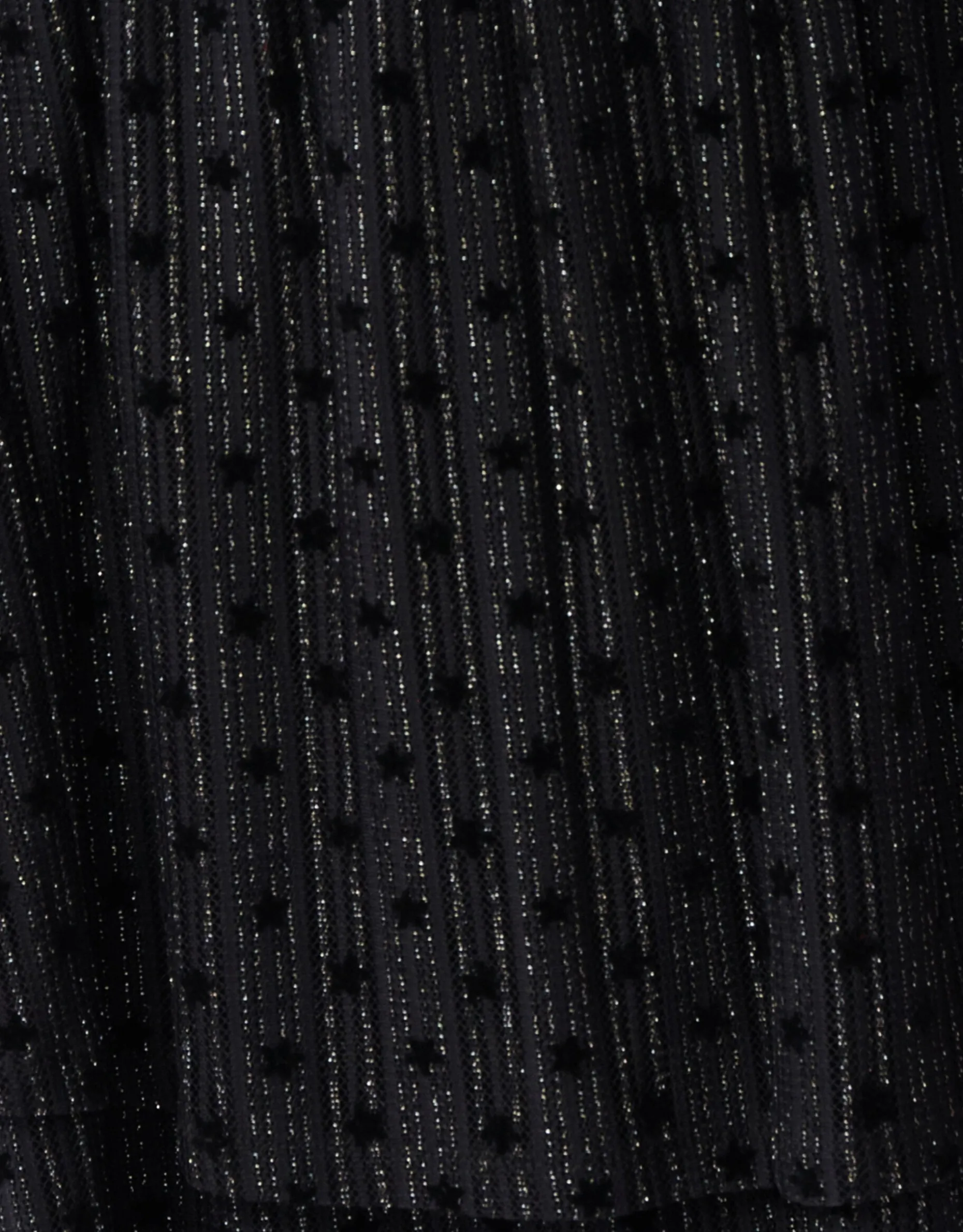 Glitter Mesh Rok Zwart