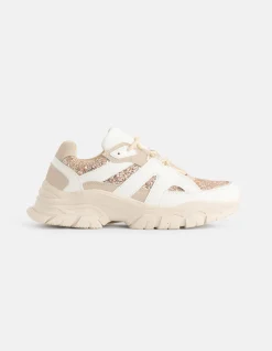 Glitter Sneakers Beige