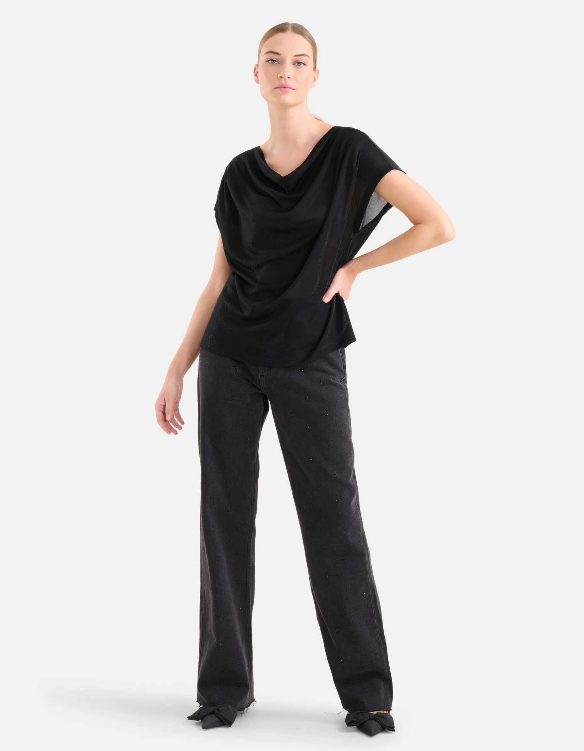 Glitter Top Zwart