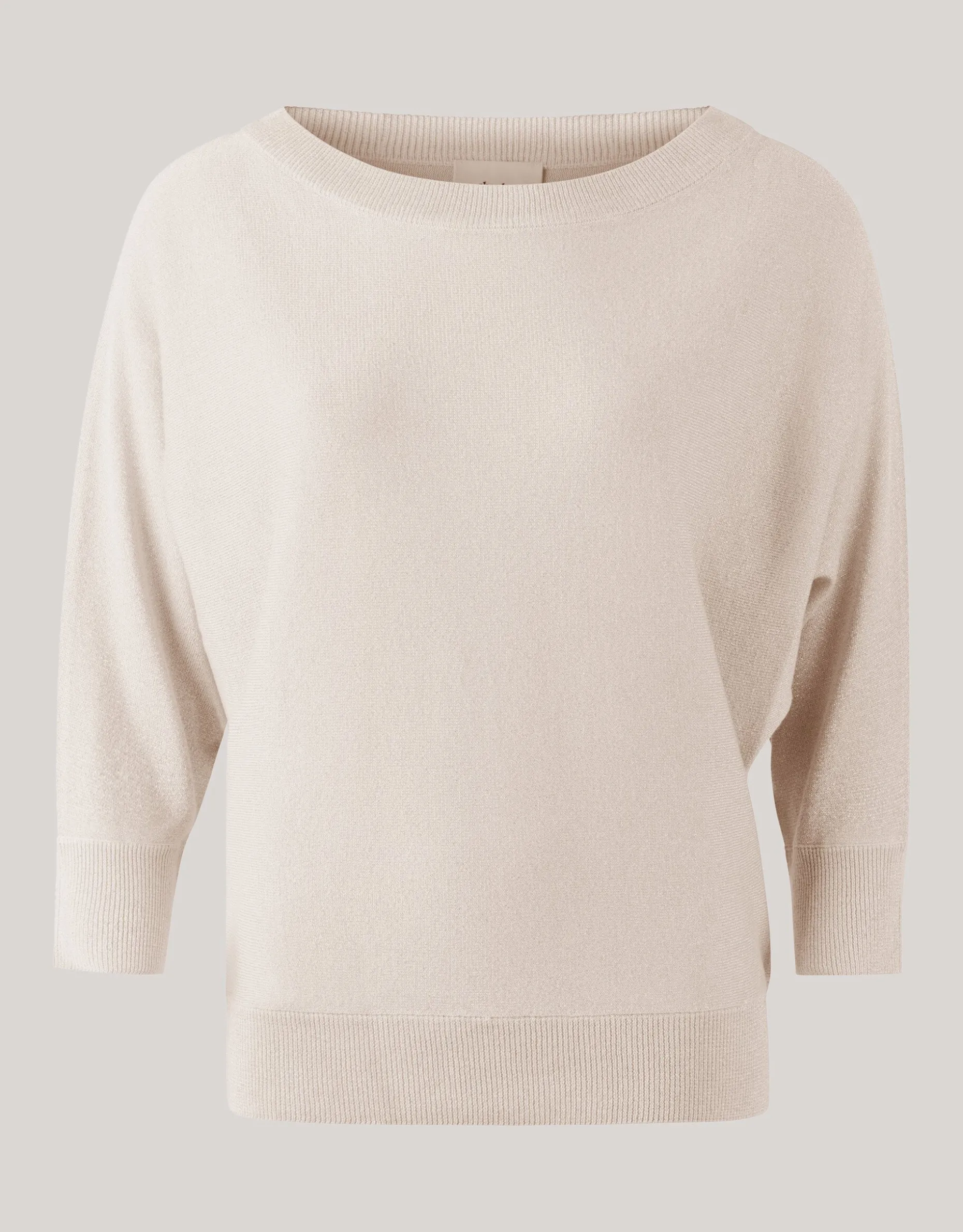 Glitter Vleermuismouwen Trui Beige