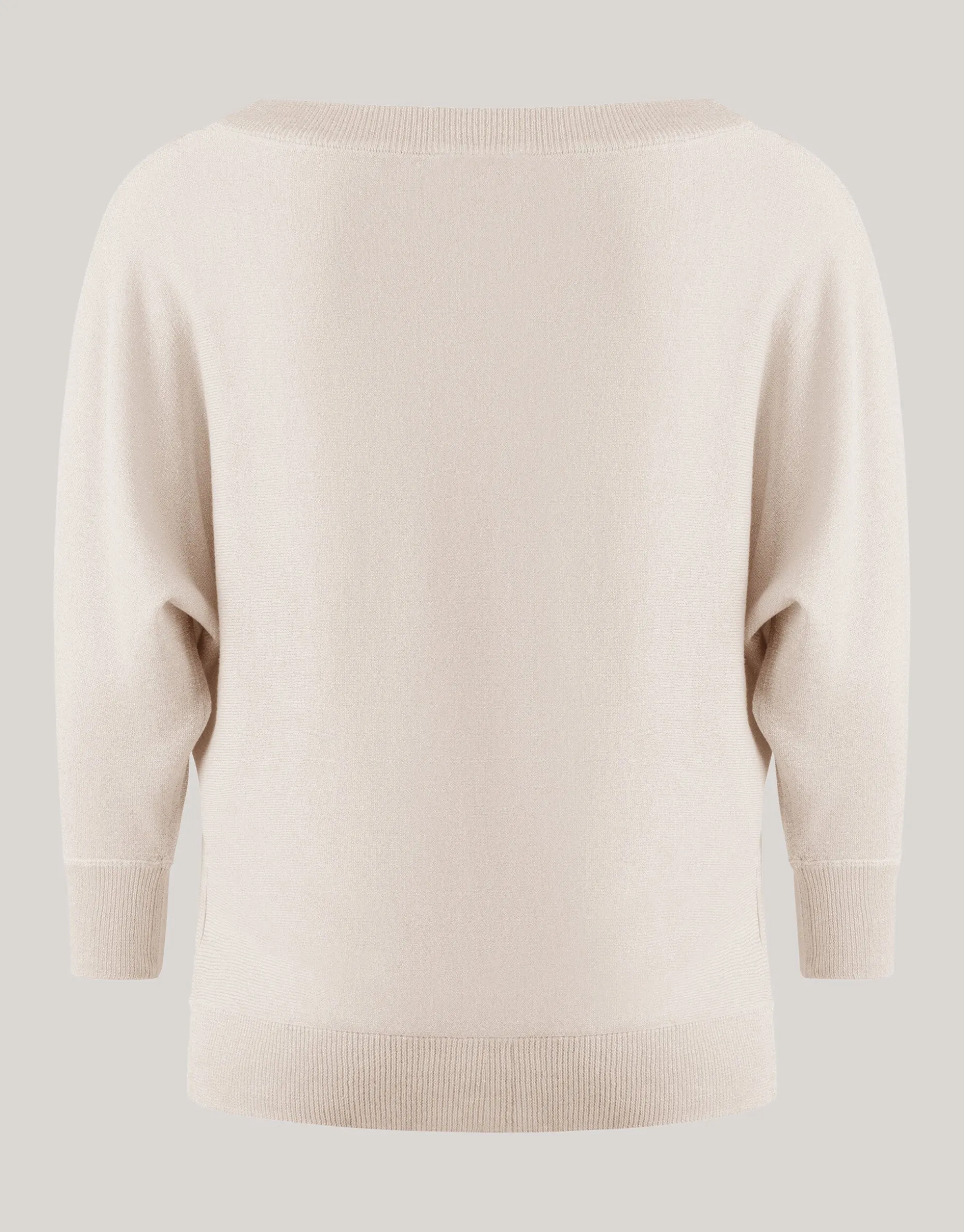 Glitter Vleermuismouwen Trui Beige
