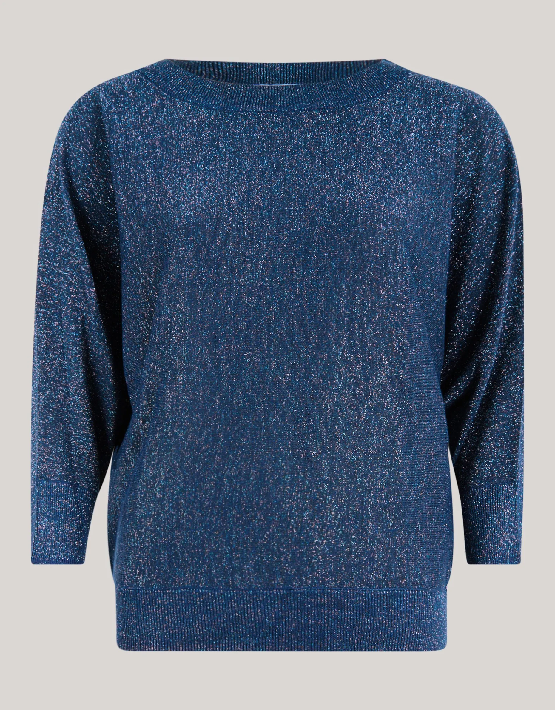 Glitter Vleermuismouwen Trui Blauw