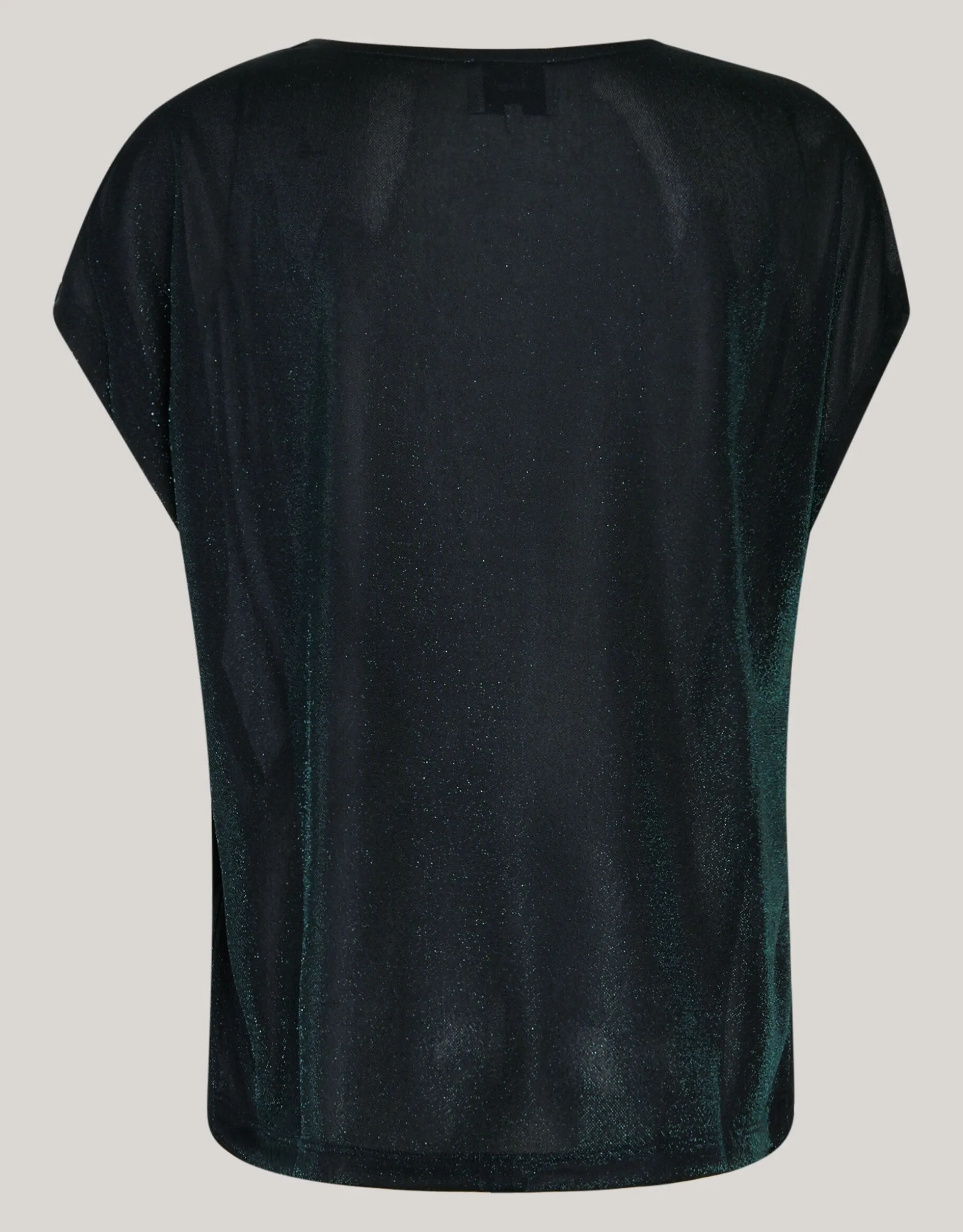 Glitter Waterval Top Donkergroen