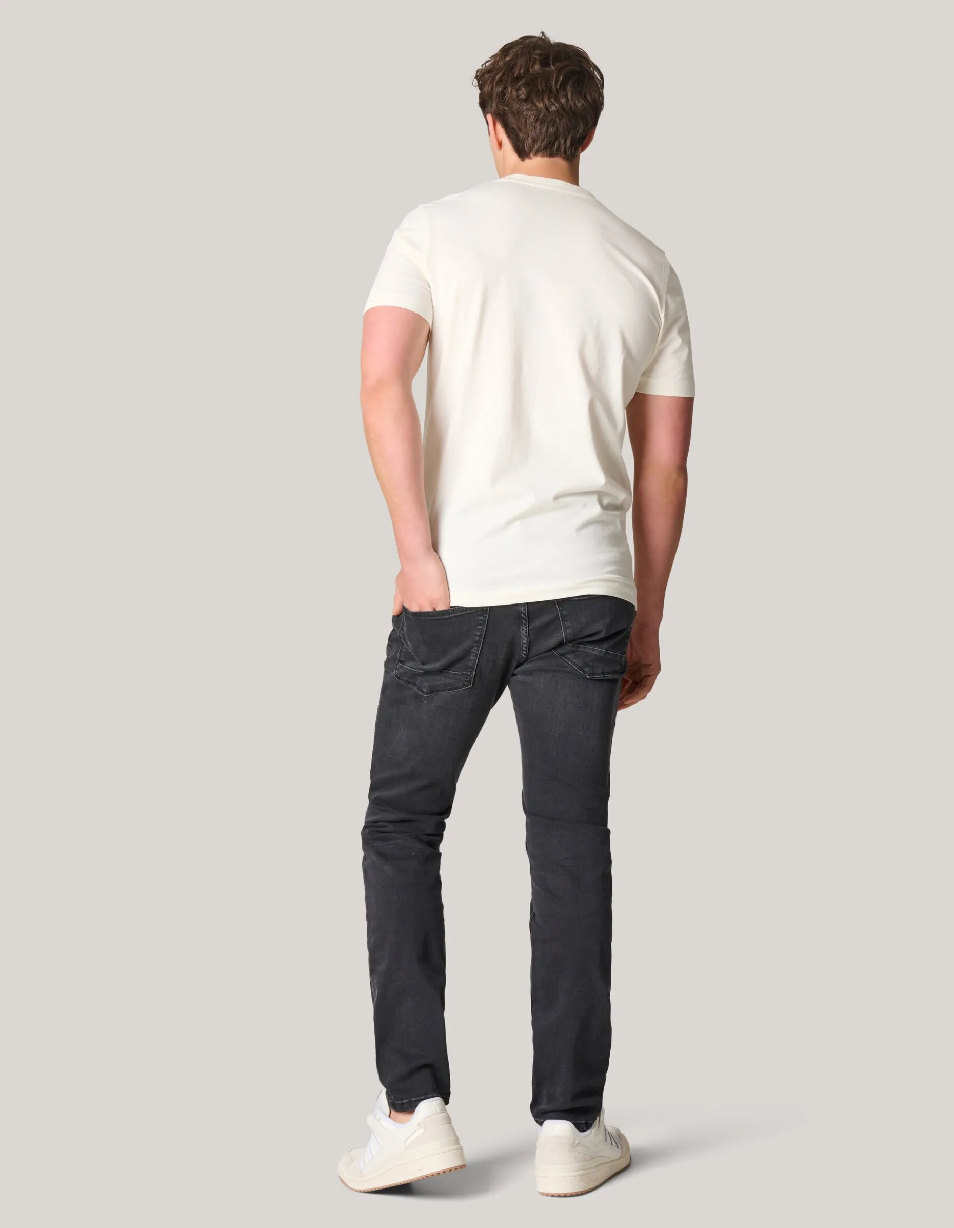 Gradient T-shirt Gebroken Wit