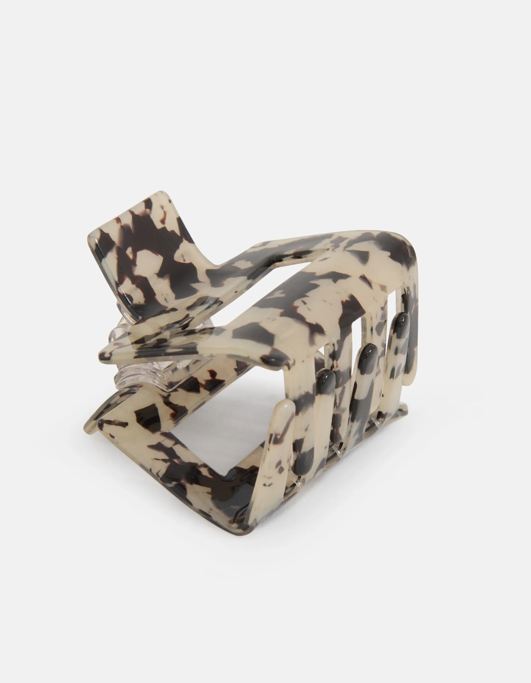 Haarklem Beige/Zwart