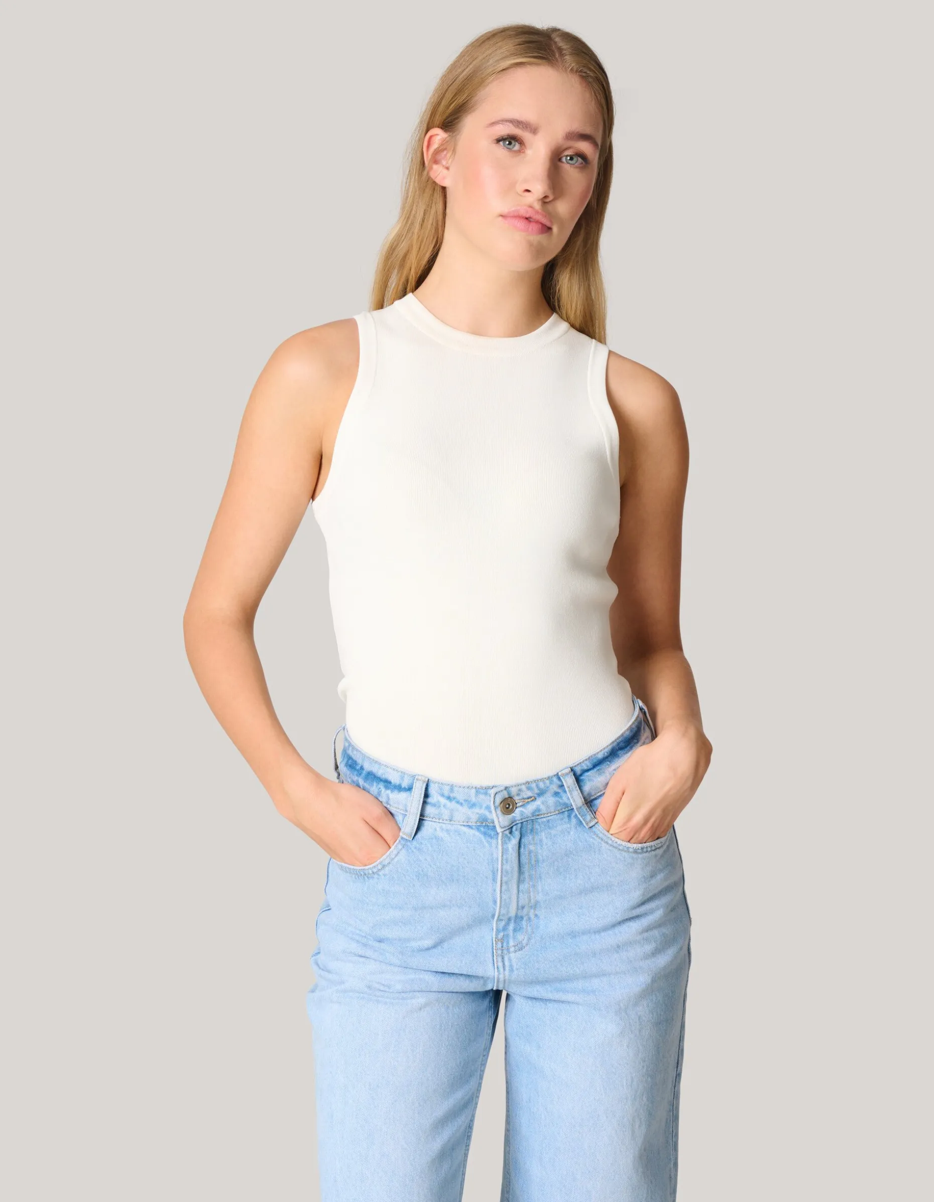 Halter Top Gebroken Wit