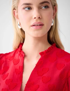 Heart Blouse Rood