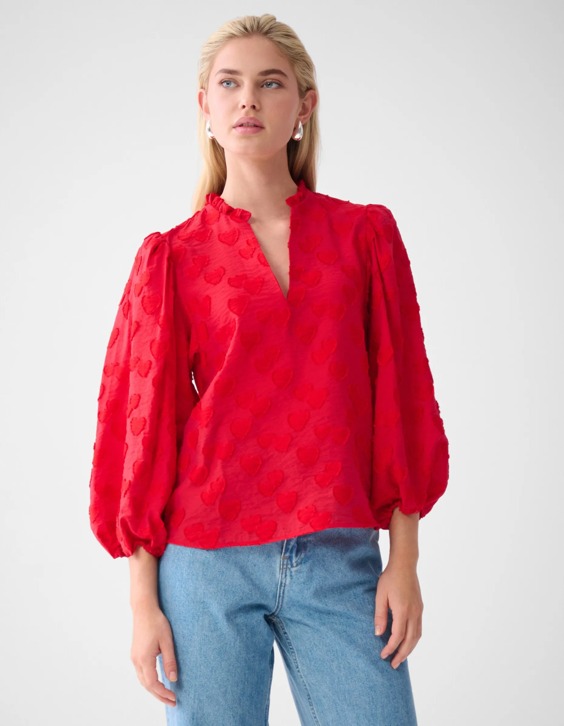 Heart Blouse Rood